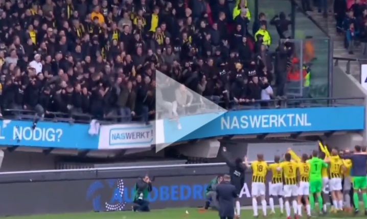 Kibice Vitesse cieszyli się aż tak, że... zarwali trybunę! [VIDEO]